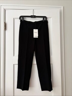 NWT Theory Treeca Pull On Pant, black, Admiral Crepe, 4